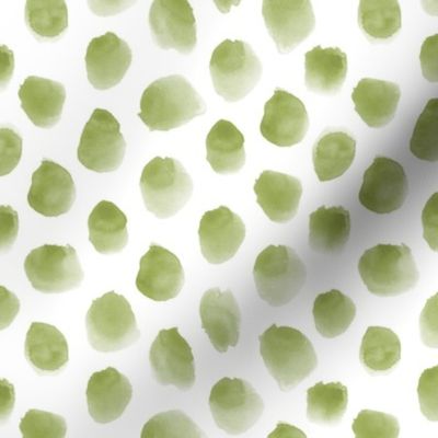 Khaki watercolor spots ★ soft green painted dots stains for modern home decor, bedding, nursery