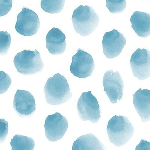 Soft blue watercolor spots ★ painted dots - stains for modern home decor, bedding, nursery