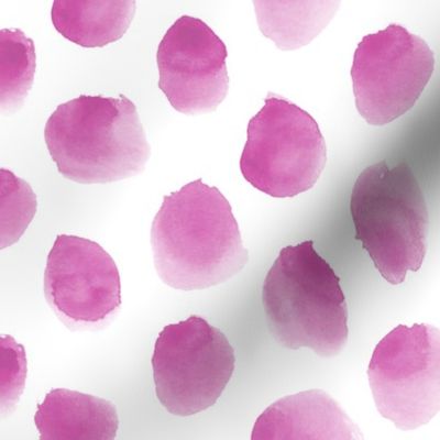 Berry pink watercolor spots ★ painted dots for modern home decor, bedding baby girl nursery