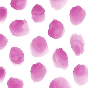 Berry pink watercolor spots ★ painted dots for modern home decor, bedding baby girl nursery