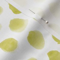 Mustard watercolor spots ★ soft yellow painted dots for modern home decor, bedding, nursery