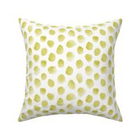 Mustard watercolor spots ★ soft yellow painted dots for modern home decor, bedding, nursery