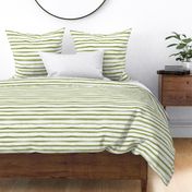 Olive green stripes ★ watercolor painted horizontal stripes for modern home decor, bedding, nursery