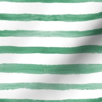 Emerald watercolor stripes ★ soft minimal stripes for modern home decor, bedding, nursery