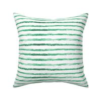 Emerald brush stroke stripes ★ watercolor tonal horizontal stripes in grungy style for modern home decor, bedding, nursery