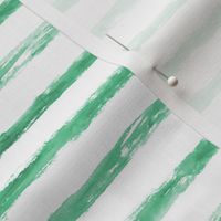 Emerald brush stroke stripes ★ watercolor tonal horizontal stripes in grungy style for modern home decor, bedding, nursery