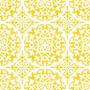 Portuguese azulejos tile. Yellow Azulejo Ceramic.