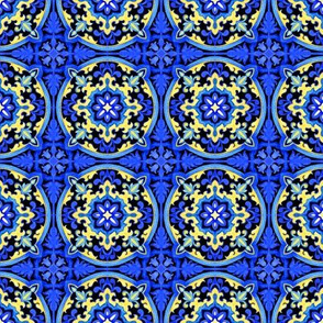 Portuguese azulejos tile. Blue Azulejo Ceramic.