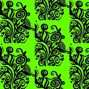 Teresa Good Energy Art Green Damask