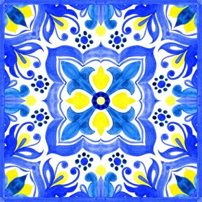 Portuguese azulejos tile. Blue Azulejo Ceramic.