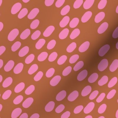 Trendy dalmatian puppy print abstract spots pink copper confetti