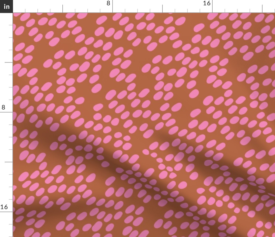 Trendy dalmatian puppy print abstract spots pink copper confetti