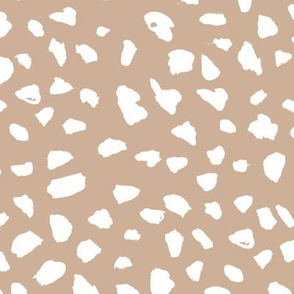 Pastel love brush spots and ink dots hand drawn modern illustration pattern scandinavian style pattern soft beige M