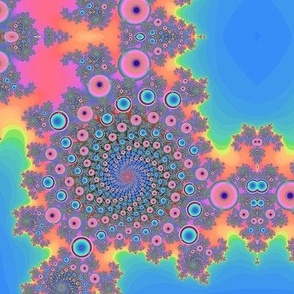 Psychedelic Spiraling Pink and Blue Novas