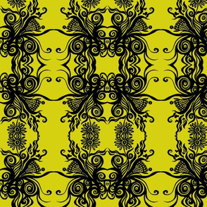 Good Energy Olive Green  Damask -ch