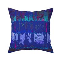 Abstract Forest Trees in Navy and Maroon  