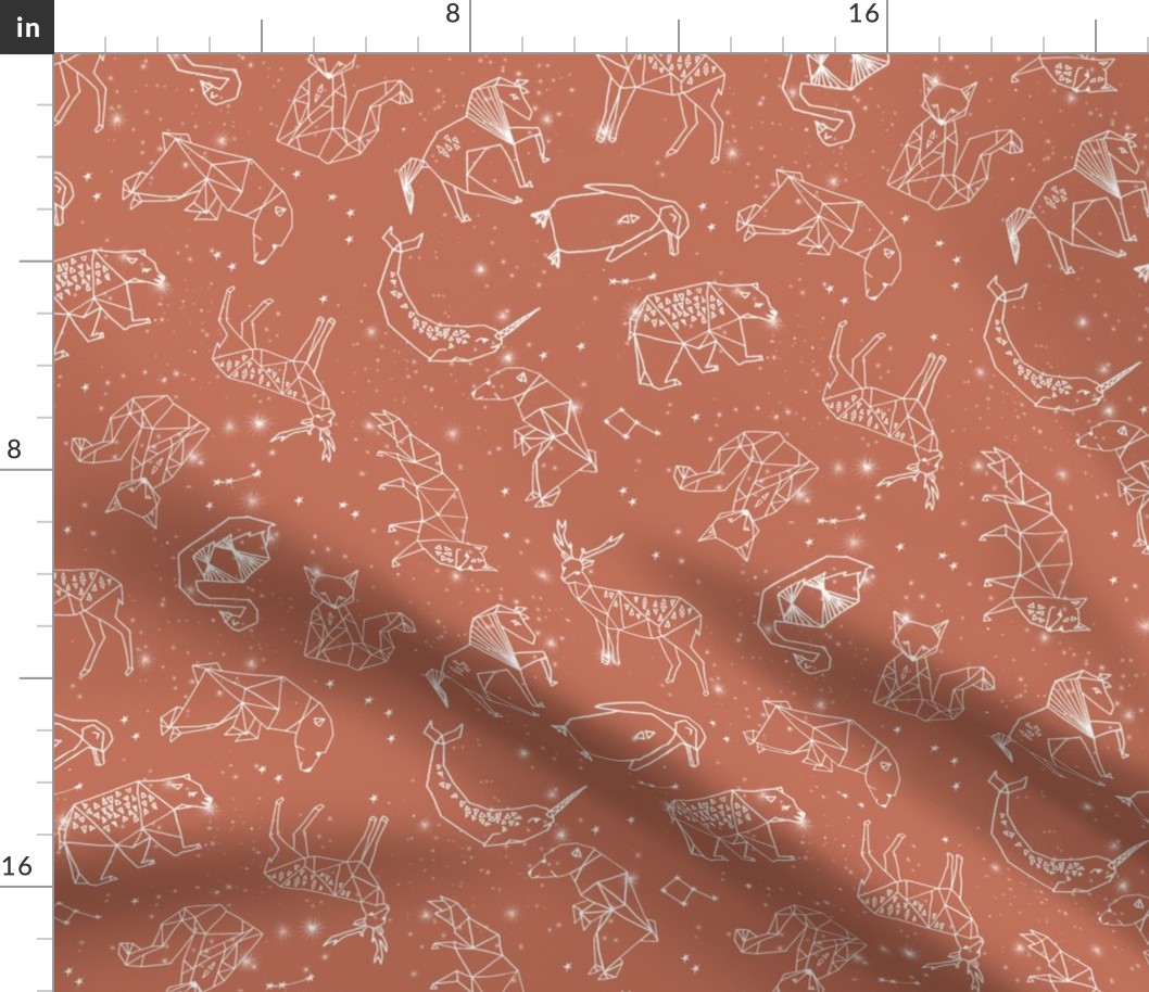 constellations fabric - baby bedding fabric, baby wallpaper, earth toned nursery, gender neutral, muted tones - 2020 colors  - apricot