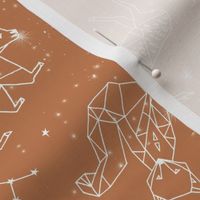 constellations fabric - baby bedding fabric, baby wallpaper, earth toned nursery, gender neutral, muted tones - 2020 colors  -caramel