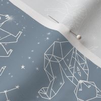 constellations fabric - baby bedding fabric, baby wallpaper, earth toned nursery, gender neutral, muted tones - 2020 colors  - denim