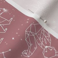 constellations fabric - baby bedding fabric, baby wallpaper, earth toned nursery, gender neutral, muted tones - 2020 colors  -mauve