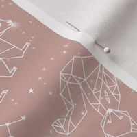constellations fabric - baby bedding fabric, baby wallpaper, earth toned nursery, gender neutral, muted tones - 2020 colors  - rose