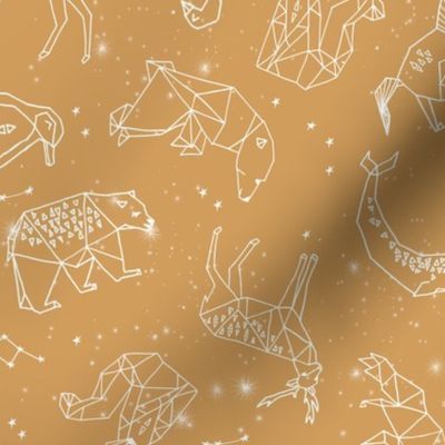 constellations fabric - baby bedding fabric, baby wallpaper, earth toned nursery, gender neutral, muted tones - 2020 colors  - wheat