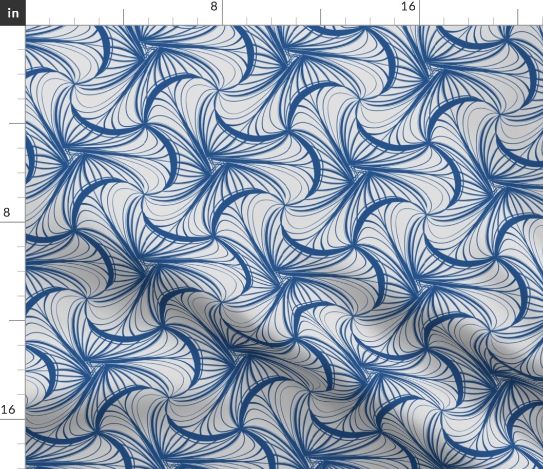 Classic Blue Spider Web on Light Background Pantone 2020