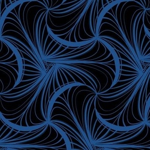 Classic Blue Spider Web on Dark Background Pantone 2020