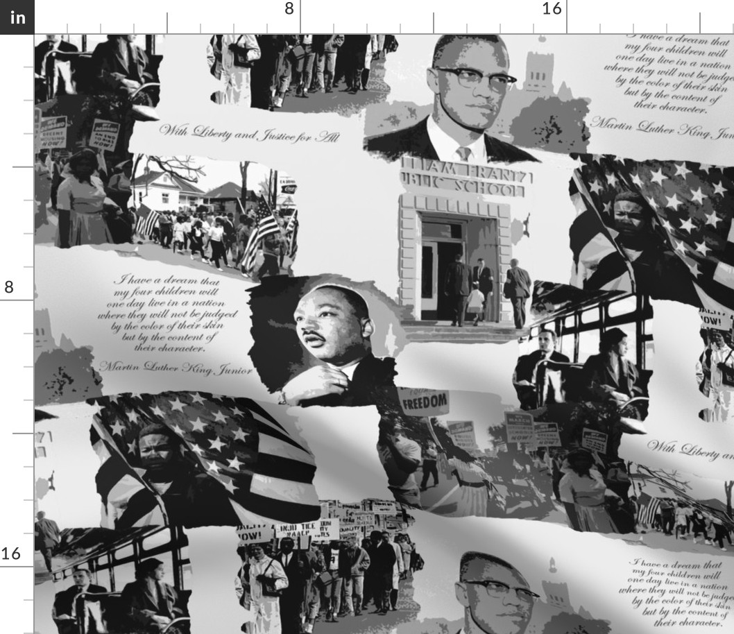 Civil Rights Large Scale Black and White