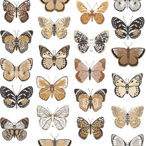 butterflies fabric - baby bedding, baby girl fabric, baby fabric, nursery fabric, butterflies fabric, muted colors fabric, earth toned fabric -