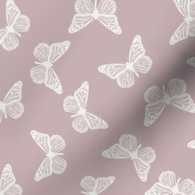 butterfly fabric - girl butterfly fabric, rust baby fabric, earth toned fabric - lilac sfx1905