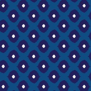 Ikat Eyes Pantone 2020 Classic Blue