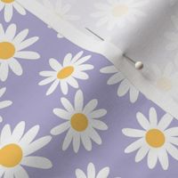 daisy print fabric - daisies, daisy fabric, baby fabric, spring fabric, baby girl, earthy - lilac