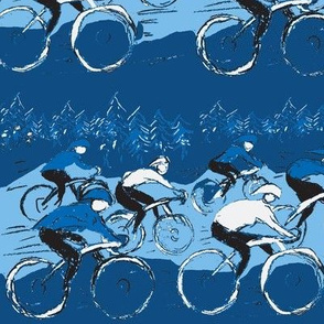 Tour de Bicycle Race - Classic Blue