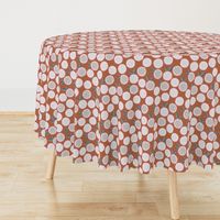 Summer citrus garden little lime and orange slices minimal fruit design copper brown pink