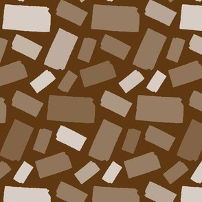 Kansas State Shape Pattern Brown and White