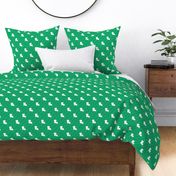 Louisiana State Shape Pattern Green and White Stripes