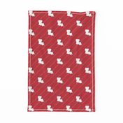 Louisiana State Shape Pattern Red and White Stripes