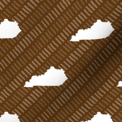 Kentucky State Shape Pattern Brown and White Stripes