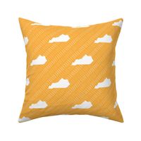 Kentucky State Shape Pattern Yellow and White Stripes