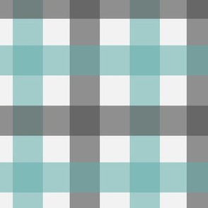 Gingham in Winter Blue and Grey