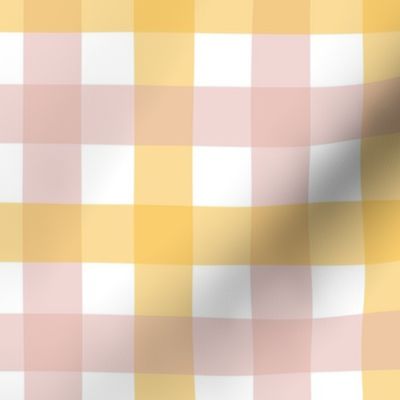 Gingham in Spring Pink and Yellow