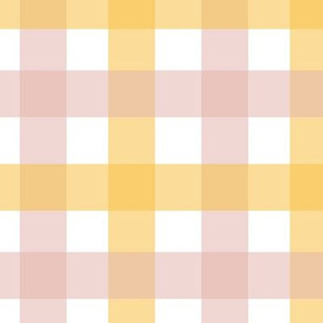 Gingham in Spring Pink and Yellow