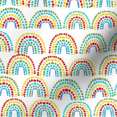 rainbow scoop - rainbow fabric, rainbows fabric, neutral rainbow fabric, nursery fabric, rainbow baby fabric, - primary