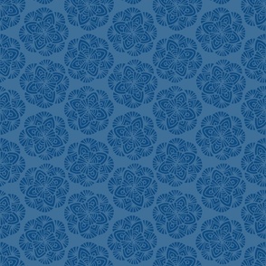 Medallion Flowers Classic Blue