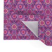 Kaleidoscopic Floral Pink and Violet small scale