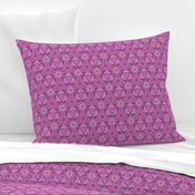 Kaleidoscopic Floral Pink and Violet small scale