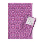 Kaleidoscopic Floral Pink and Violet small scale