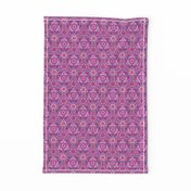 Kaleidoscopic Floral Pink and Violet small scale