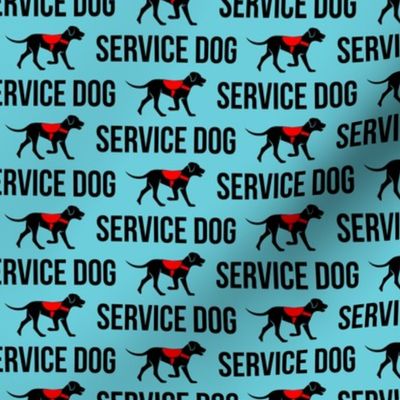 Service Dog - red on blue -  LAD19
